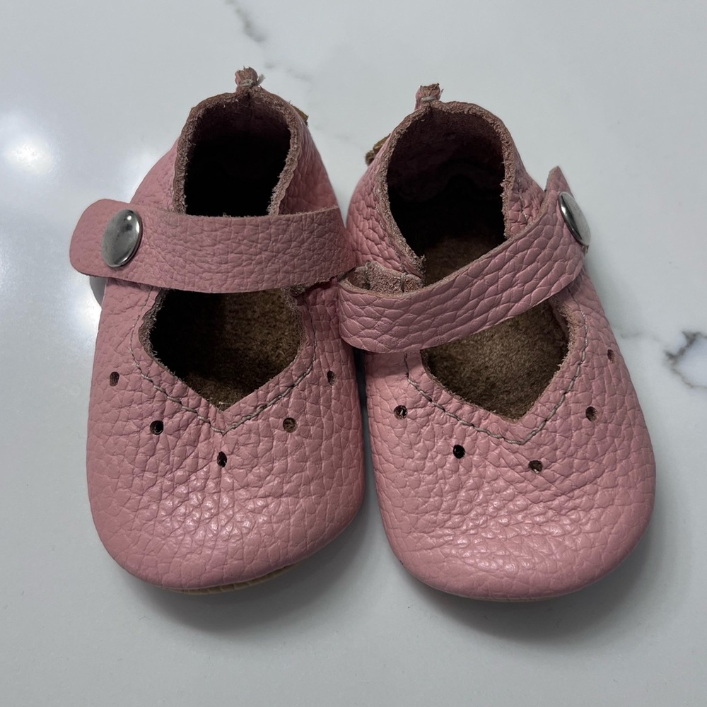 Genuine Leather Pink Baby Shoes